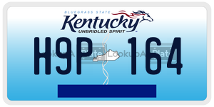 H9P164  license plate in KY