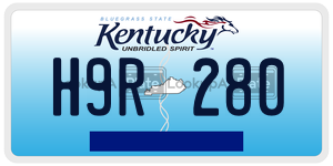 H9R280  license plate in KY