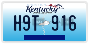 H9T916  license plate in KY