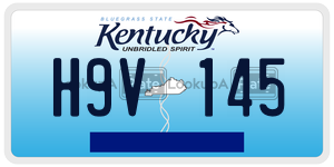 H9V145  license plate in KY