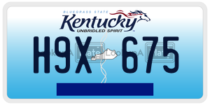 H9X675 license plate in Kentucky