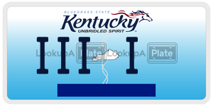 IIII license plate in Kentucky