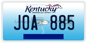 J0A885  license plate in KY