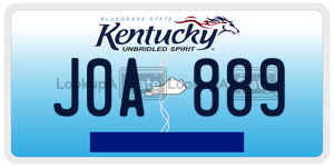 J0A889  license plate in KY