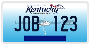 J0B123  license plate in KY
