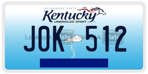 J0K512  license plate in KY