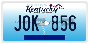 J0K856  license plate in KY