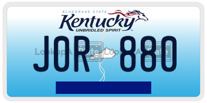 J0R880 license plate in Kentucky
