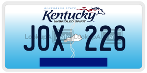 J0X226  license plate in KY