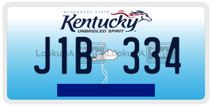 J1B334  license plate in KY