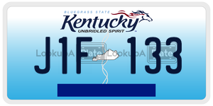 J1F133  license plate in KY