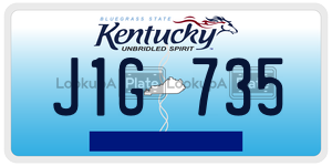 J1G735  license plate in KY