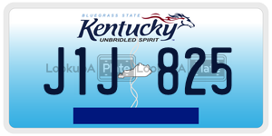 J1J825  license plate in KY