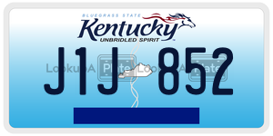 J1J852  license plate in KY