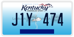 J1Y474 license plate in Kentucky