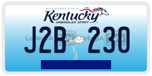 J2B230  license plate in KY