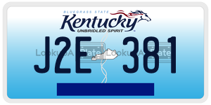 J2E381  license plate in KY