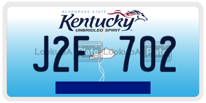 J2F702  license plate in KY