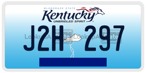 J2H297  license plate in KY