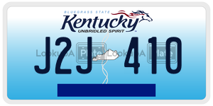 J2J410  license plate in KY