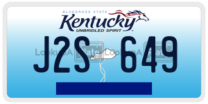 J2S649  license plate in KY
