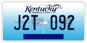 J2T092  license plate in KY