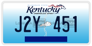 J2Y451  license plate in KY