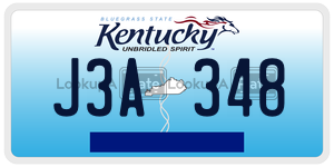 J3A348  license plate in KY