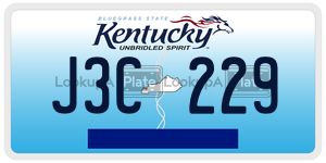 J3C229 license plate in Kentucky