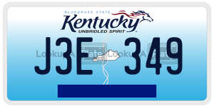 J3E349  license plate in KY