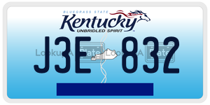 J3E832  license plate in KY