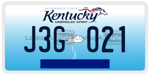 J3G021  license plate in KY