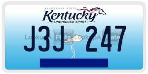J3J247  license plate in KY