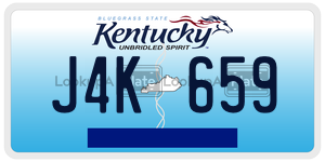 J4K659  license plate in KY