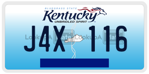 J4X116  license plate in KY