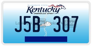J5B307  license plate in KY
