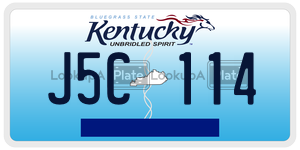 J5C114  license plate in KY