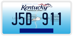 J5D911  license plate in KY