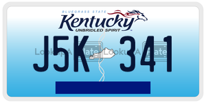 J5K341  license plate in KY