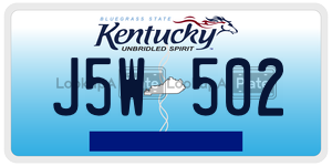 J5W502  license plate in KY
