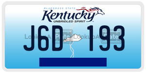 J6D193  license plate in KY