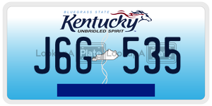 J6G535  license plate in KY