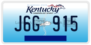 J6G915  license plate in KY