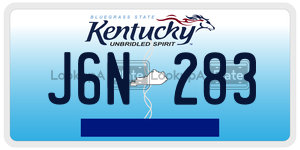 J6N283 license plate in Kentucky