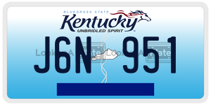 J6N951  license plate in KY