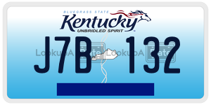 J7B132  license plate in KY