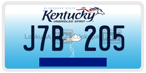 J7B205  license plate in KY