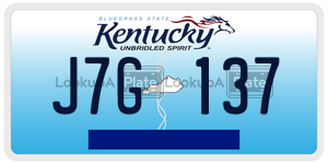 J7G137  license plate in KY