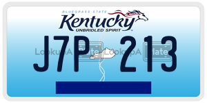 J7P213  license plate in KY