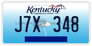 J7X348  license plate in KY